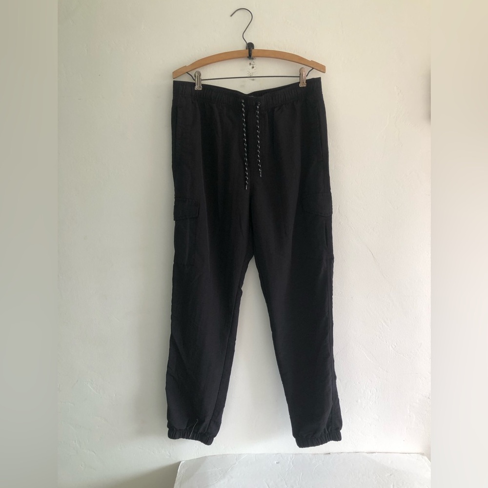 LIRA CRTV/SCTY  Pants Size L JOGGER PANTS Black Cargo Skate Surf Casual Pants